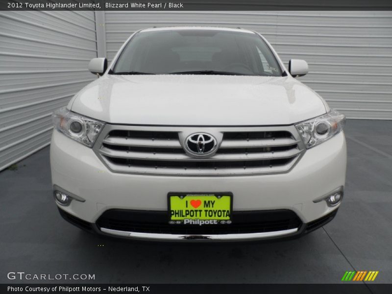 Blizzard White Pearl / Black 2012 Toyota Highlander Limited