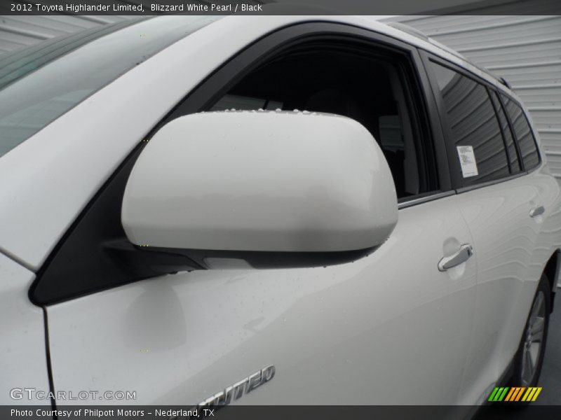 Blizzard White Pearl / Black 2012 Toyota Highlander Limited
