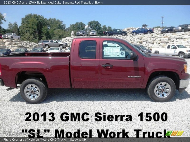 Sonoma Red Metallic / Ebony 2013 GMC Sierra 1500 SL Extended Cab