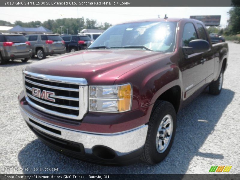 Sonoma Red Metallic / Ebony 2013 GMC Sierra 1500 SL Extended Cab