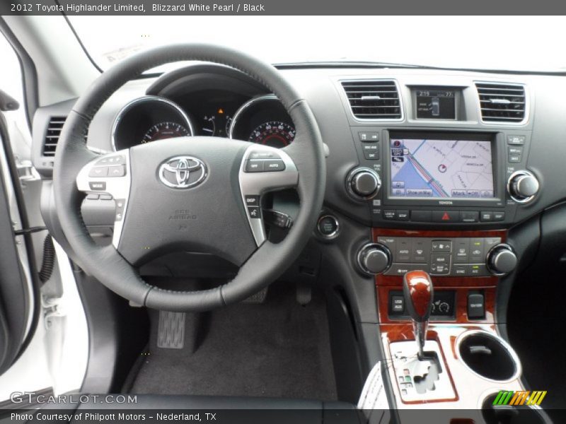 Blizzard White Pearl / Black 2012 Toyota Highlander Limited