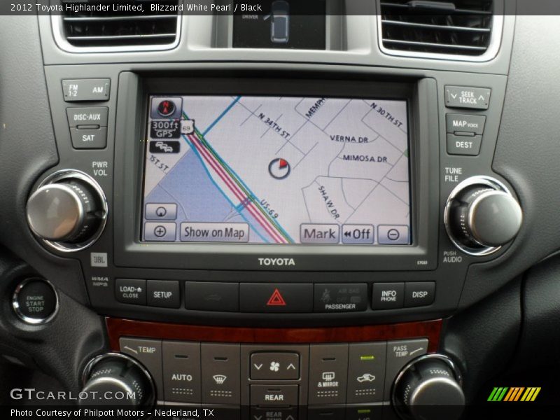 Blizzard White Pearl / Black 2012 Toyota Highlander Limited