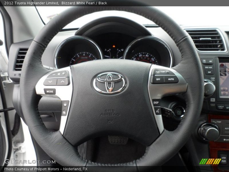 Blizzard White Pearl / Black 2012 Toyota Highlander Limited