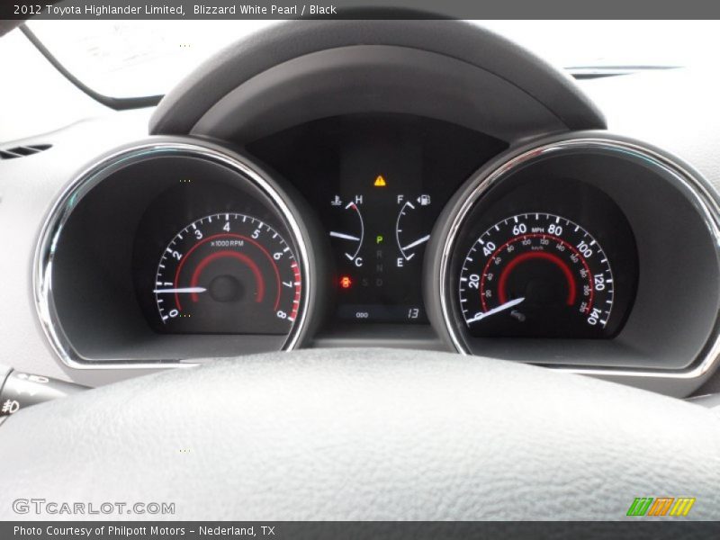 Blizzard White Pearl / Black 2012 Toyota Highlander Limited