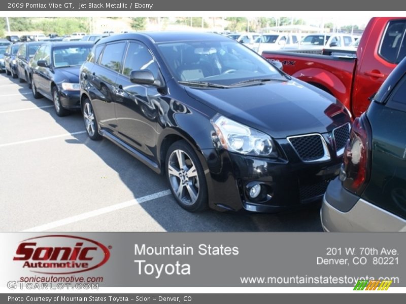 Jet Black Metallic / Ebony 2009 Pontiac Vibe GT