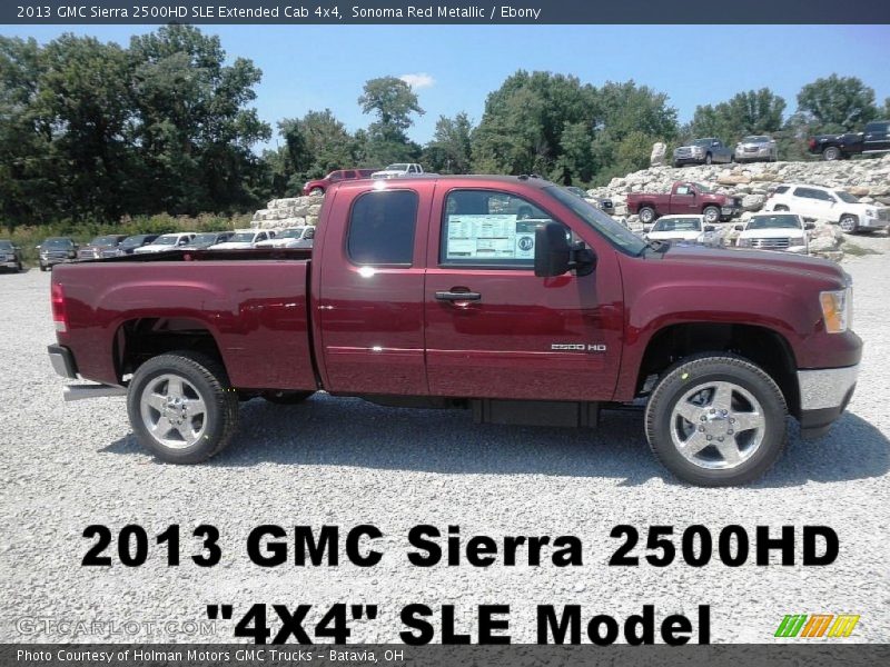 Sonoma Red Metallic / Ebony 2013 GMC Sierra 2500HD SLE Extended Cab 4x4