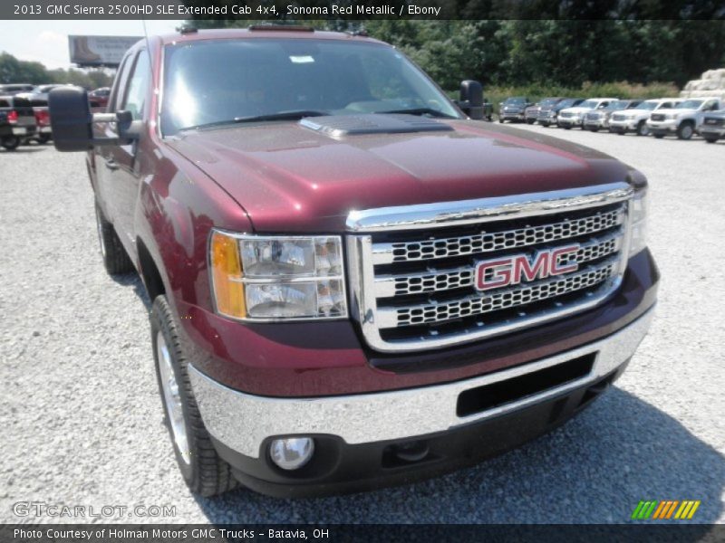 Sonoma Red Metallic / Ebony 2013 GMC Sierra 2500HD SLE Extended Cab 4x4