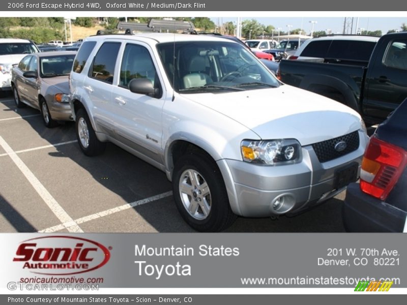 Oxford White / Medium/Dark Flint 2006 Ford Escape Hybrid 4WD