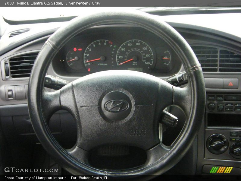 Silver Pewter / Gray 2003 Hyundai Elantra GLS Sedan