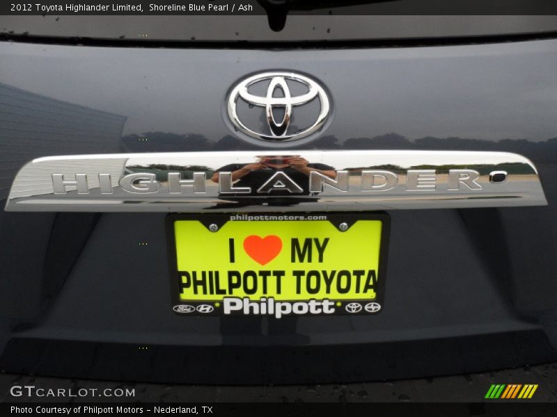 Shoreline Blue Pearl / Ash 2012 Toyota Highlander Limited