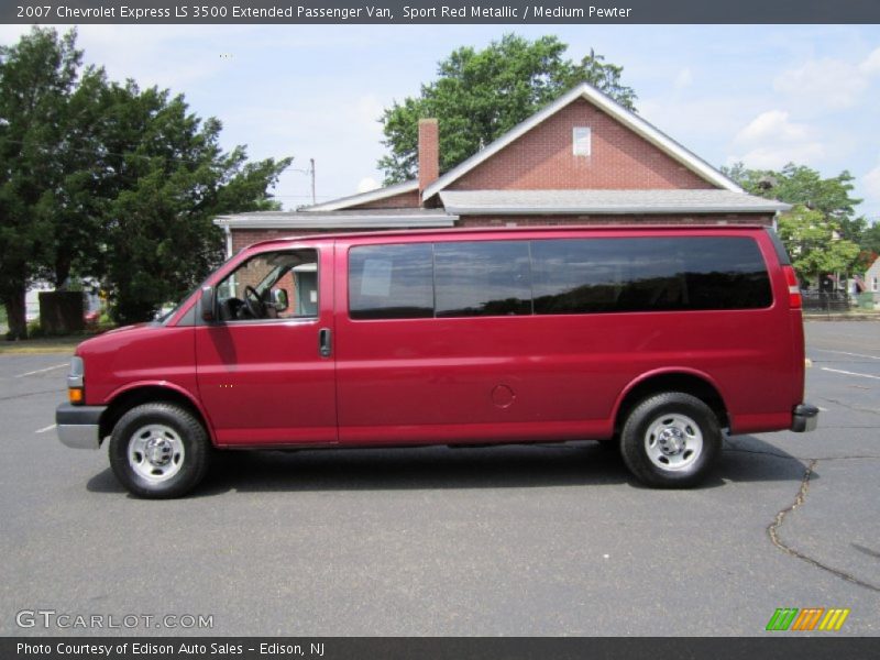  2007 Express LS 3500 Extended Passenger Van Sport Red Metallic