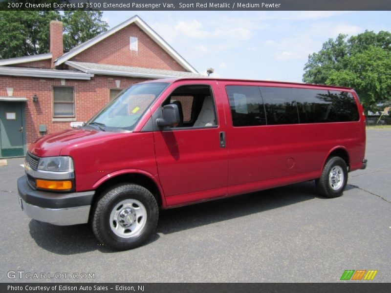 Sport Red Metallic / Medium Pewter 2007 Chevrolet Express LS 3500 Extended Passenger Van