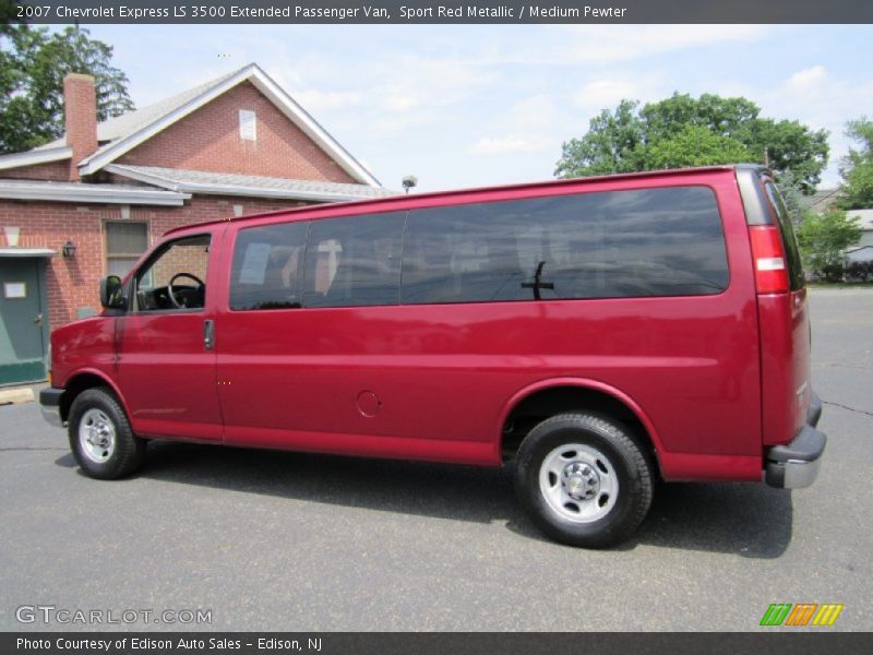  2007 Express LS 3500 Extended Passenger Van Sport Red Metallic
