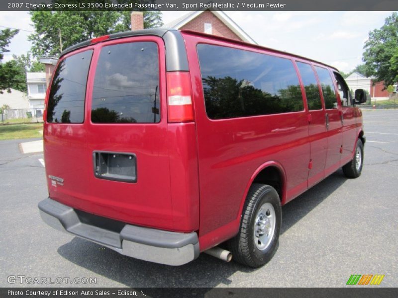 Sport Red Metallic / Medium Pewter 2007 Chevrolet Express LS 3500 Extended Passenger Van