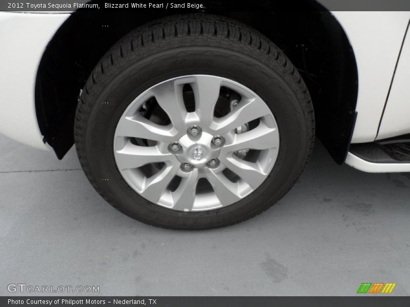 Blizzard White Pearl / Sand Beige 2012 Toyota Sequoia Platinum