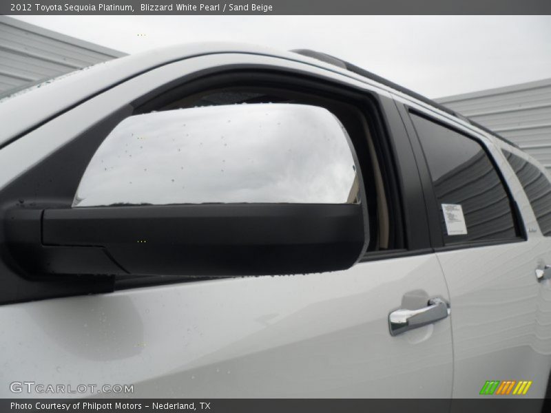 Blizzard White Pearl / Sand Beige 2012 Toyota Sequoia Platinum