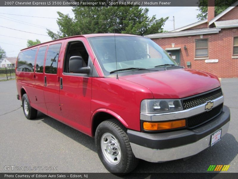 Sport Red Metallic / Medium Pewter 2007 Chevrolet Express LS 3500 Extended Passenger Van
