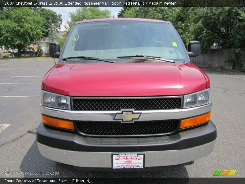 Sport Red Metallic / Medium Pewter 2007 Chevrolet Express LS 3500 Extended Passenger Van