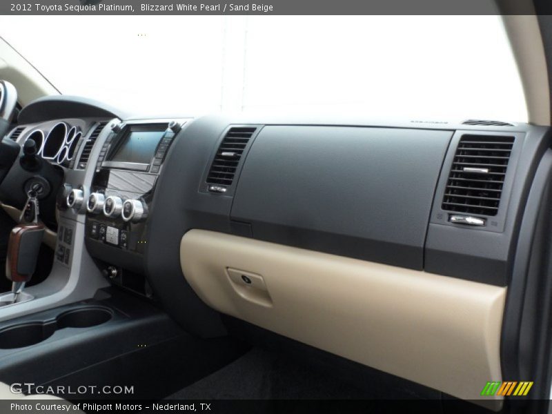 Blizzard White Pearl / Sand Beige 2012 Toyota Sequoia Platinum