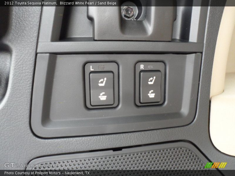 Blizzard White Pearl / Sand Beige 2012 Toyota Sequoia Platinum