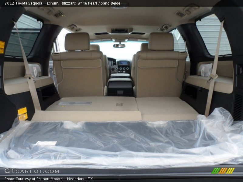 Blizzard White Pearl / Sand Beige 2012 Toyota Sequoia Platinum