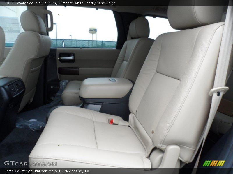 Blizzard White Pearl / Sand Beige 2012 Toyota Sequoia Platinum