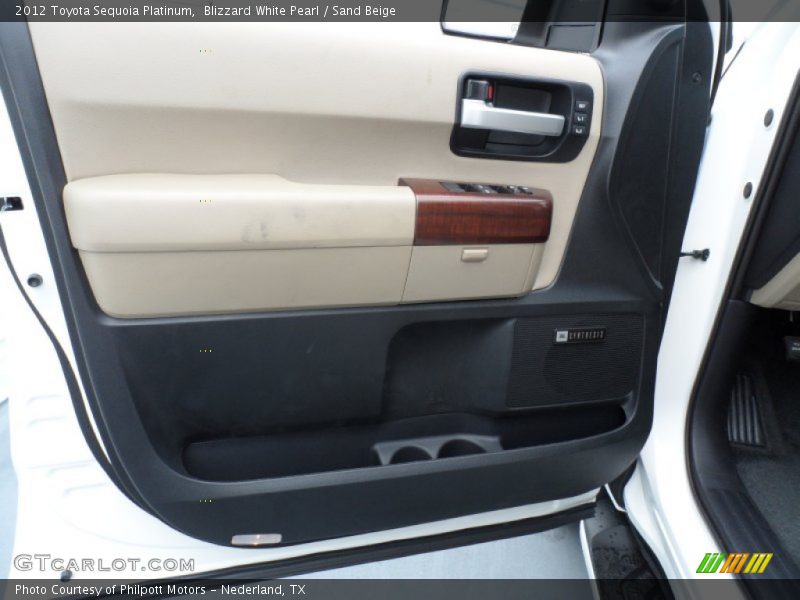 Blizzard White Pearl / Sand Beige 2012 Toyota Sequoia Platinum