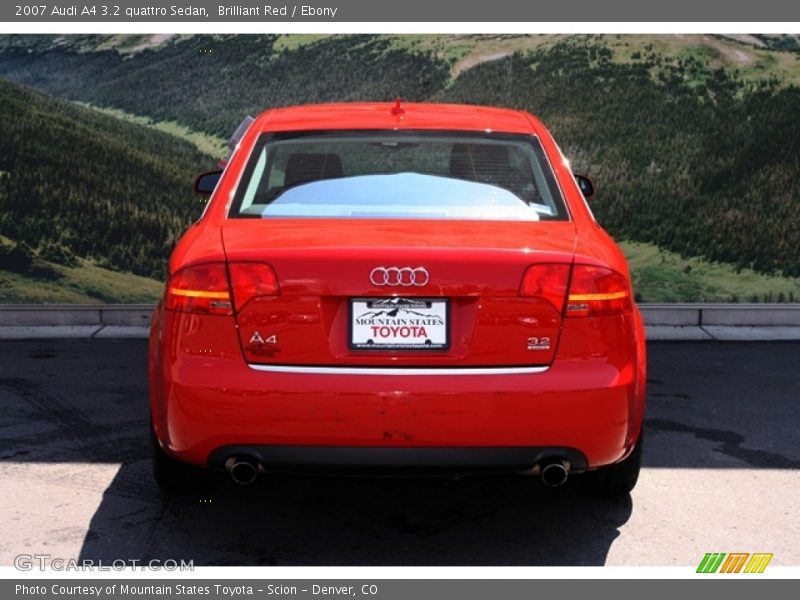 Brilliant Red / Ebony 2007 Audi A4 3.2 quattro Sedan
