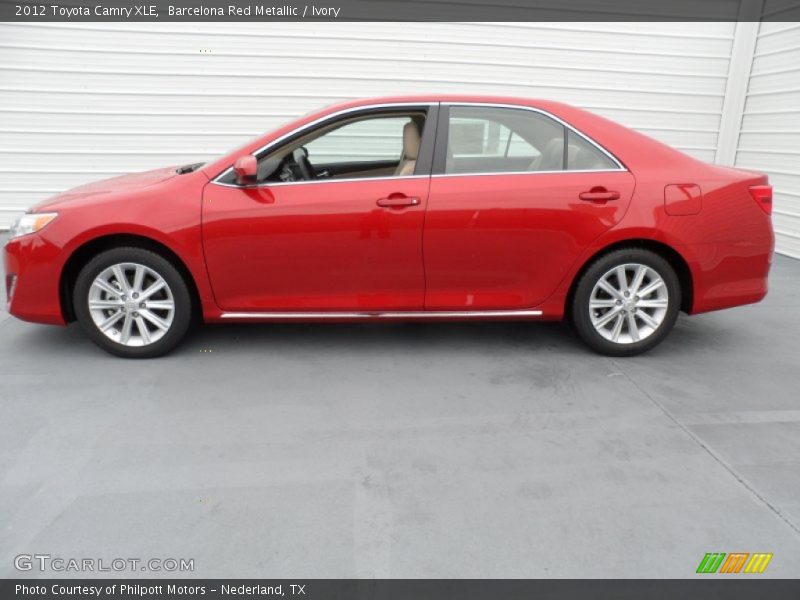 Barcelona Red Metallic / Ivory 2012 Toyota Camry XLE