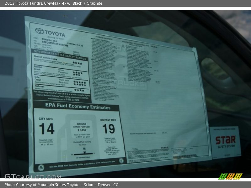 Black / Graphite 2012 Toyota Tundra CrewMax 4x4