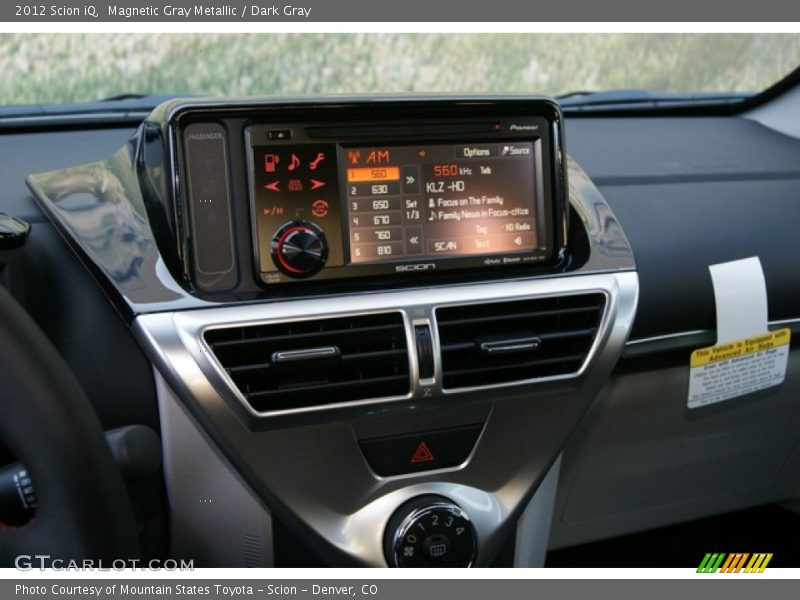 Magnetic Gray Metallic / Dark Gray 2012 Scion iQ
