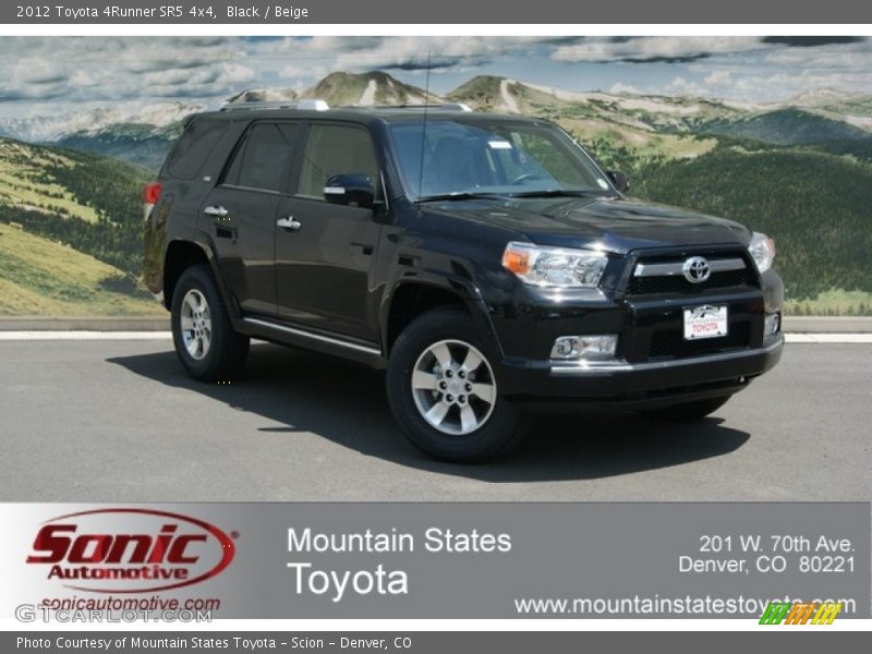 Black / Beige 2012 Toyota 4Runner SR5 4x4