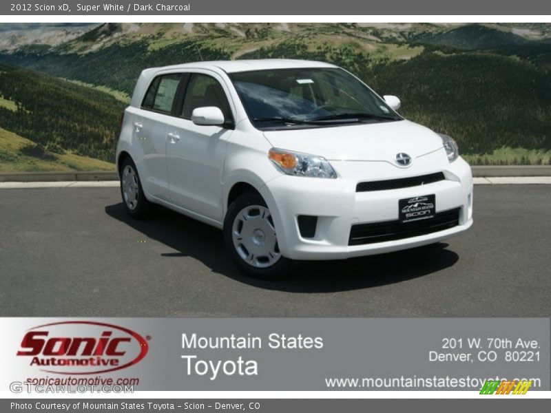 Super White / Dark Charcoal 2012 Scion xD