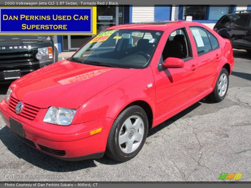 Tornado Red / Black 2000 Volkswagen Jetta GLS 1.8T Sedan