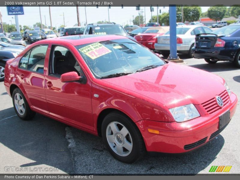 Tornado Red / Black 2000 Volkswagen Jetta GLS 1.8T Sedan