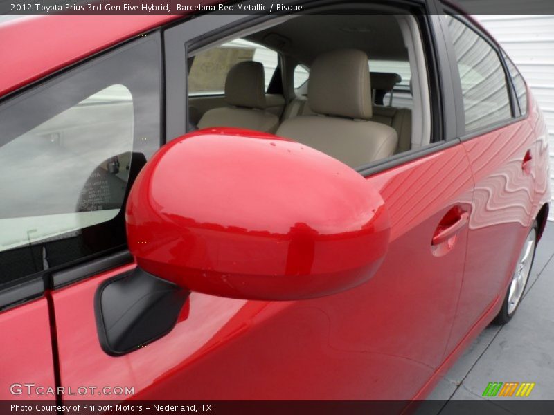 Barcelona Red Metallic / Bisque 2012 Toyota Prius 3rd Gen Five Hybrid