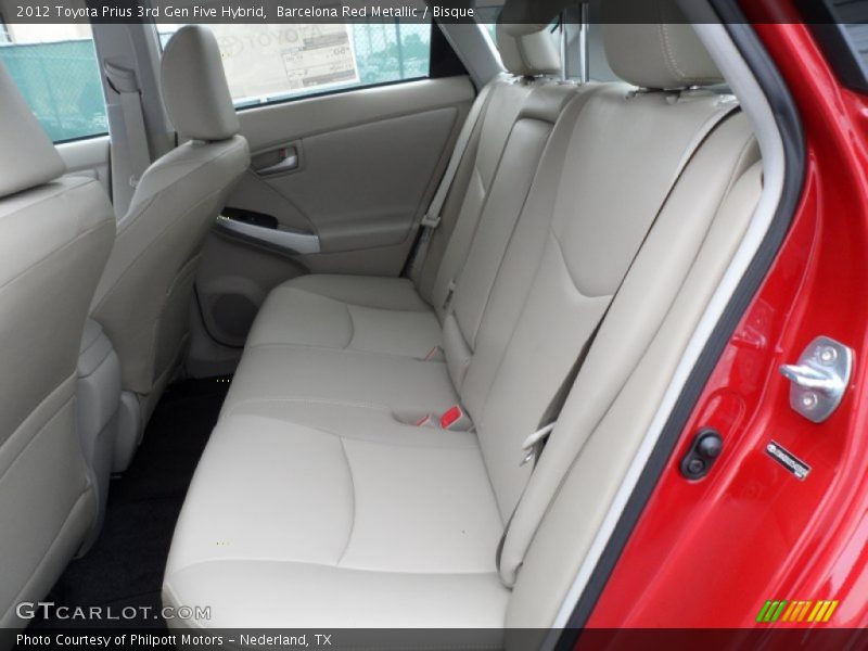 Barcelona Red Metallic / Bisque 2012 Toyota Prius 3rd Gen Five Hybrid