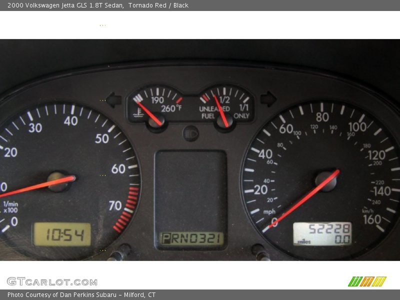 Tornado Red / Black 2000 Volkswagen Jetta GLS 1.8T Sedan