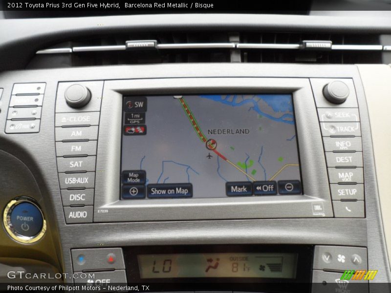 Barcelona Red Metallic / Bisque 2012 Toyota Prius 3rd Gen Five Hybrid