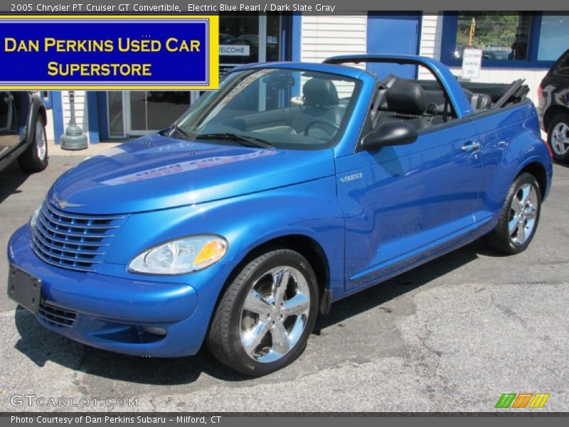 Electric Blue Pearl / Dark Slate Gray 2005 Chrysler PT Cruiser GT Convertible