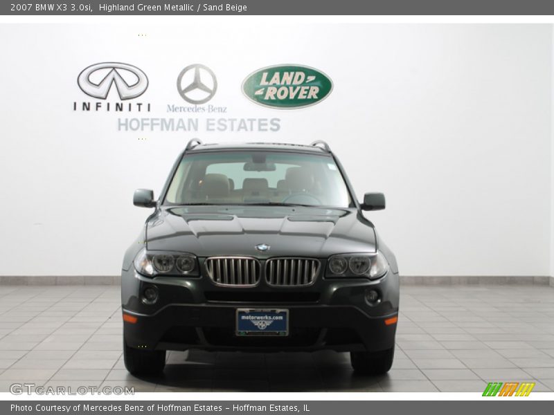 Highland Green Metallic / Sand Beige 2007 BMW X3 3.0si