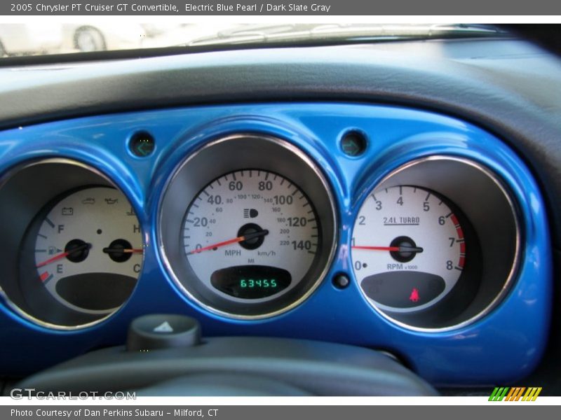 Electric Blue Pearl / Dark Slate Gray 2005 Chrysler PT Cruiser GT Convertible