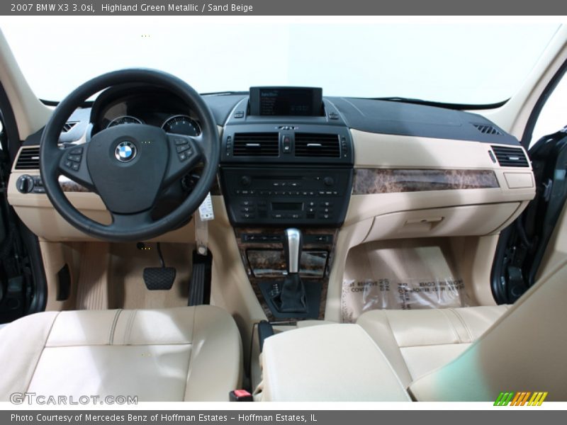 Highland Green Metallic / Sand Beige 2007 BMW X3 3.0si