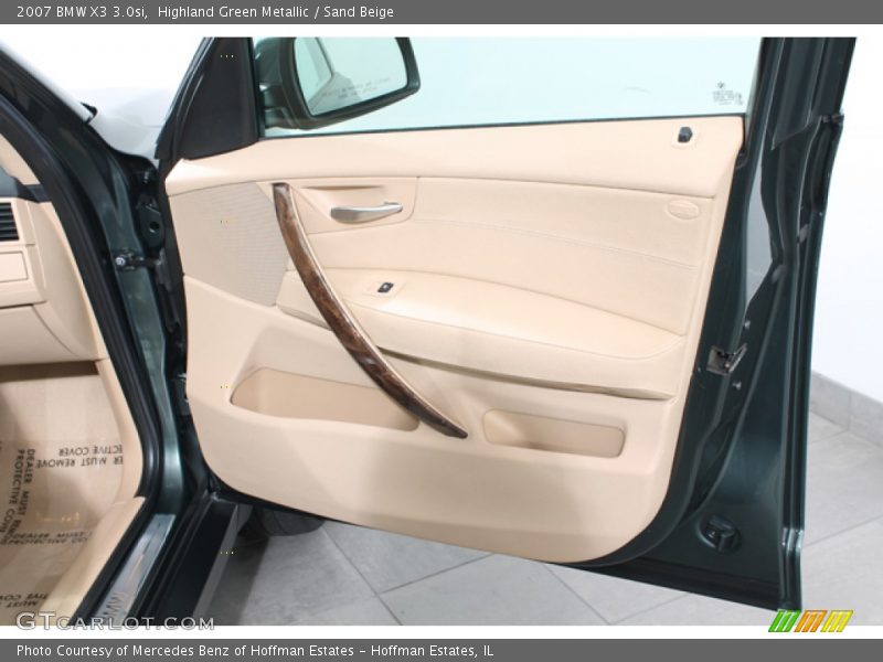 Highland Green Metallic / Sand Beige 2007 BMW X3 3.0si