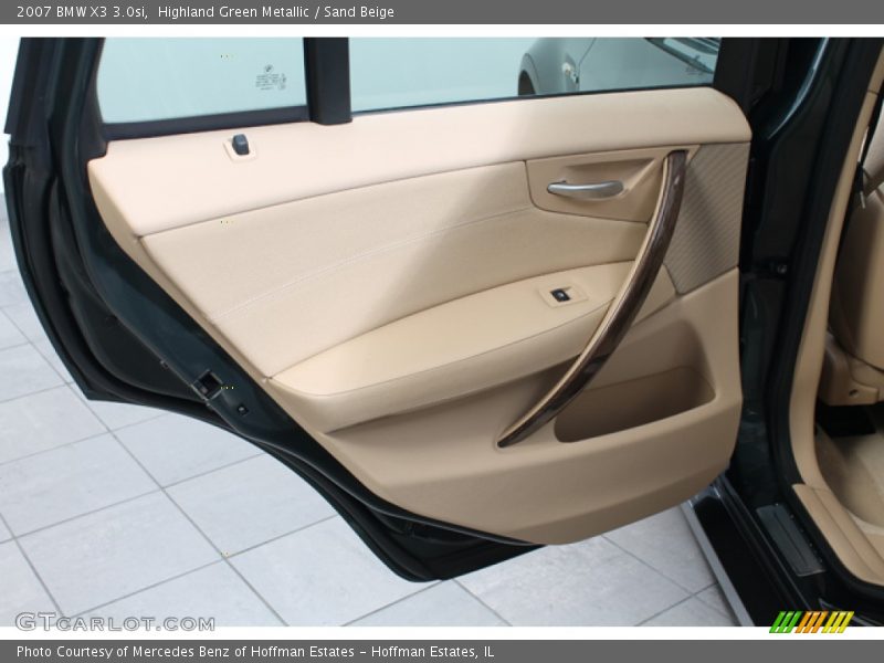 Highland Green Metallic / Sand Beige 2007 BMW X3 3.0si