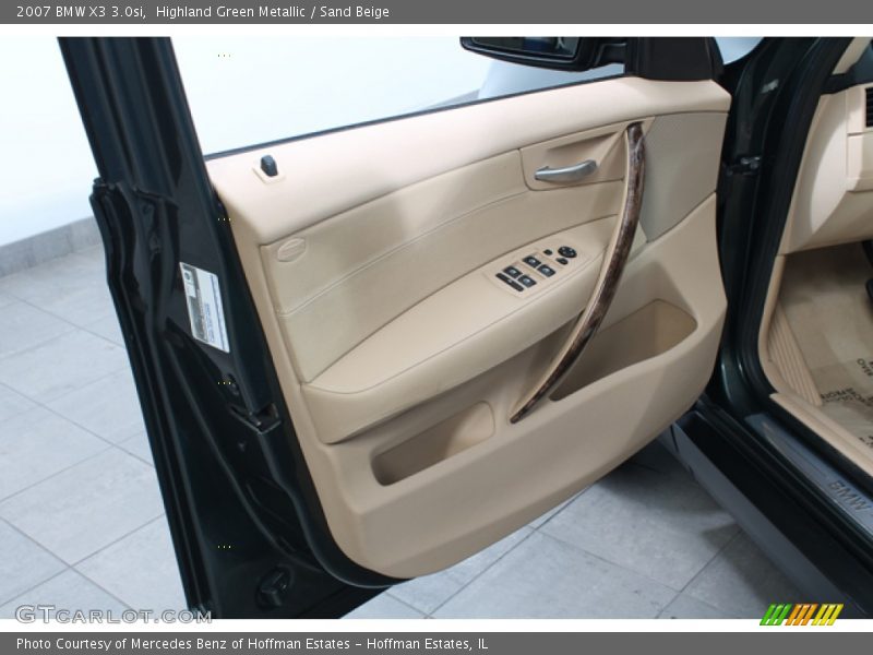 Highland Green Metallic / Sand Beige 2007 BMW X3 3.0si