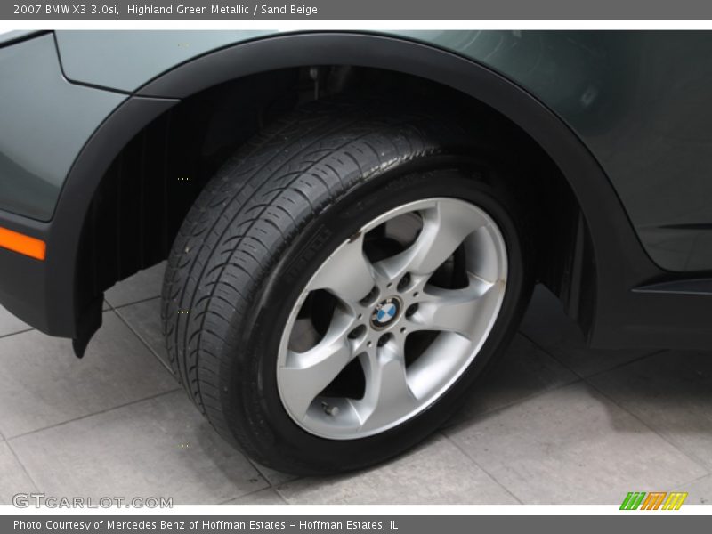 Highland Green Metallic / Sand Beige 2007 BMW X3 3.0si