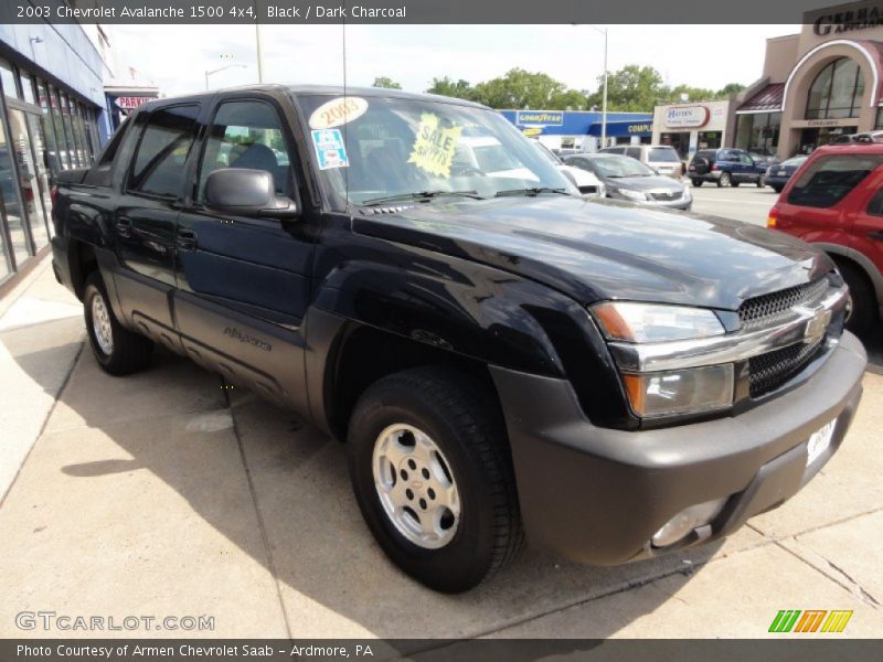Black / Dark Charcoal 2003 Chevrolet Avalanche 1500 4x4