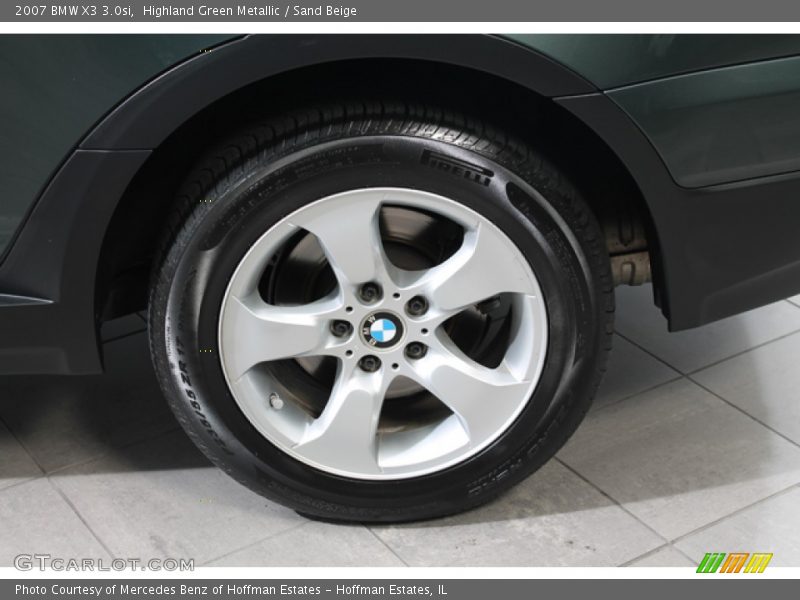 Highland Green Metallic / Sand Beige 2007 BMW X3 3.0si