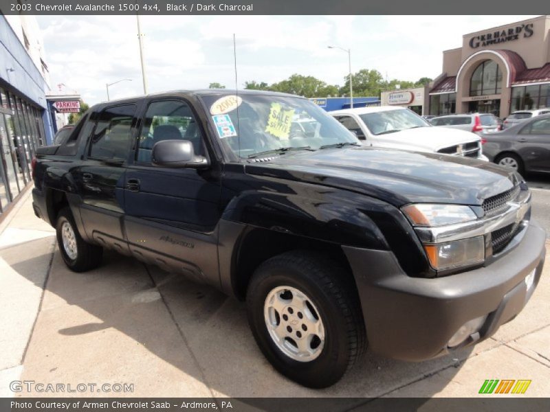 Black / Dark Charcoal 2003 Chevrolet Avalanche 1500 4x4
